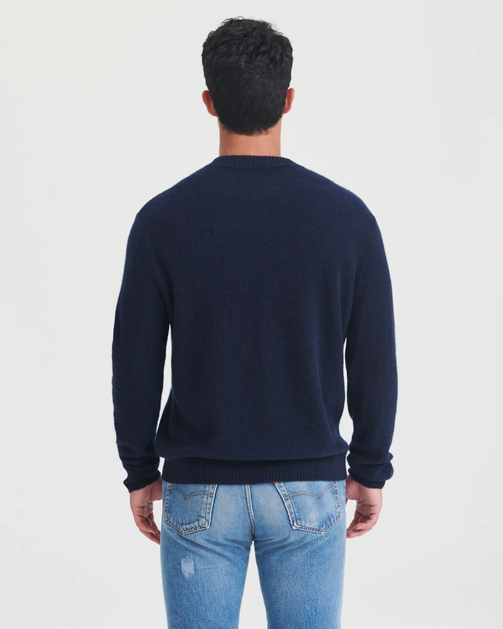 Lightweight Reversible Cashmere Crewneck Sweater