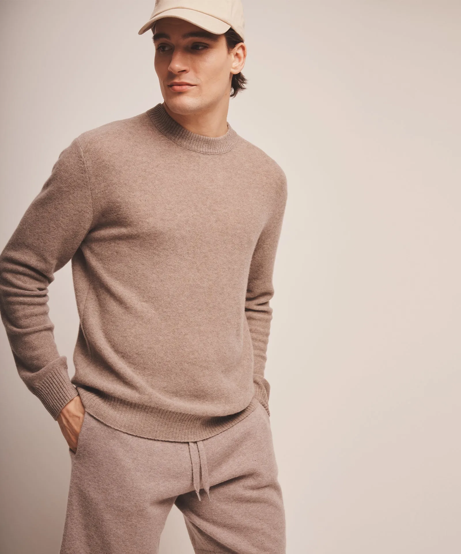 Lightweight Reversible Cashmere Crewneck Sweater