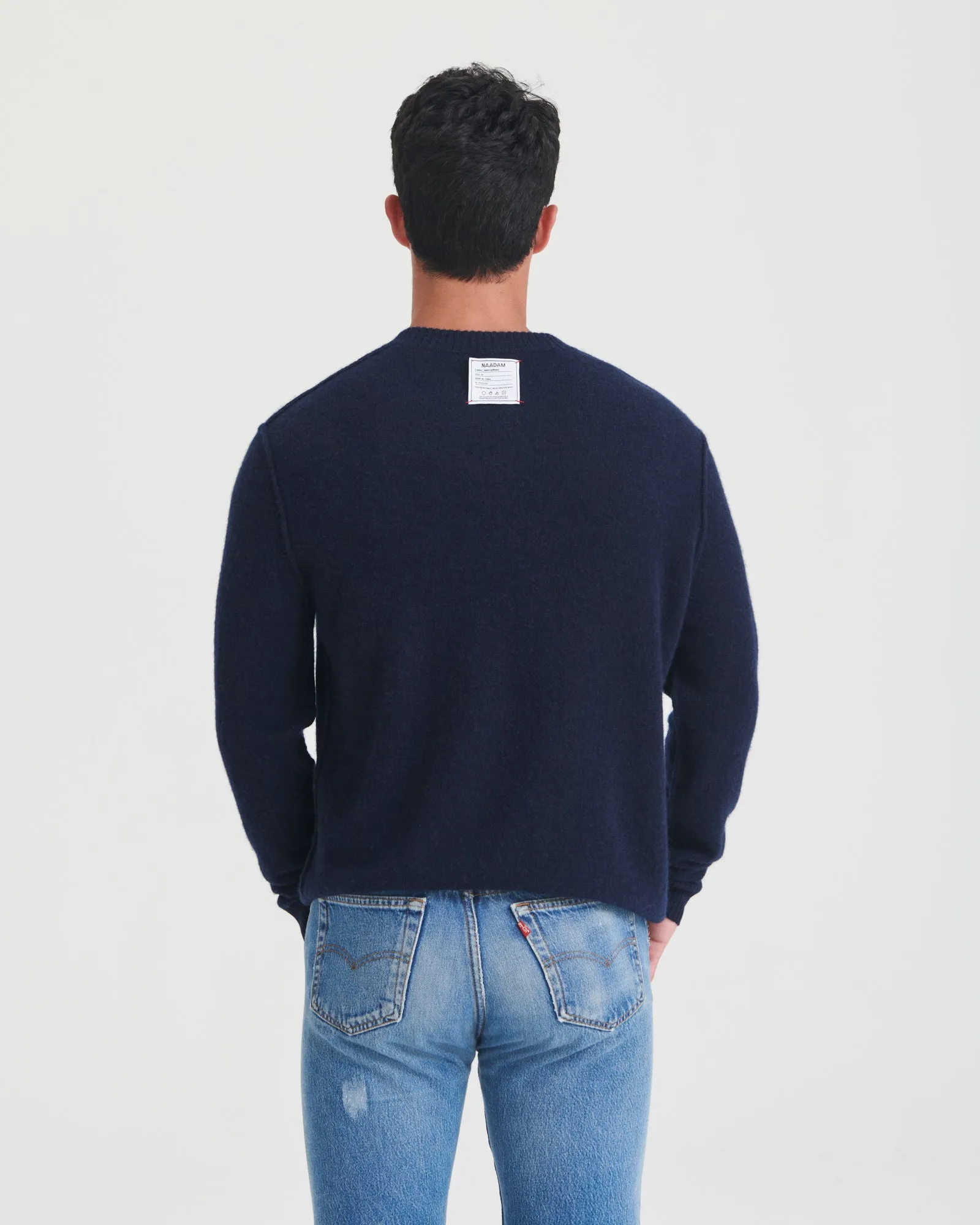 Lightweight Reversible Cashmere Crewneck Sweater