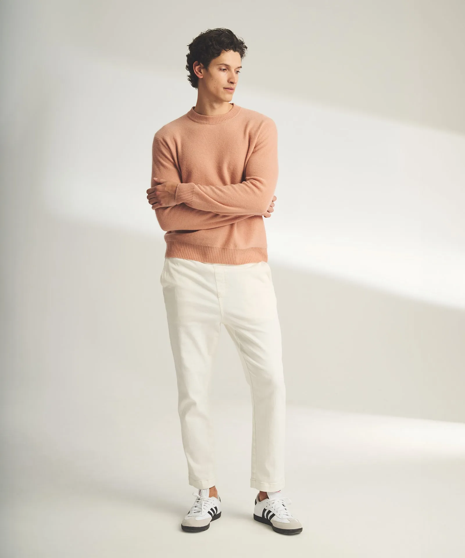 Lightweight Reversible Cashmere Crewneck Sweater