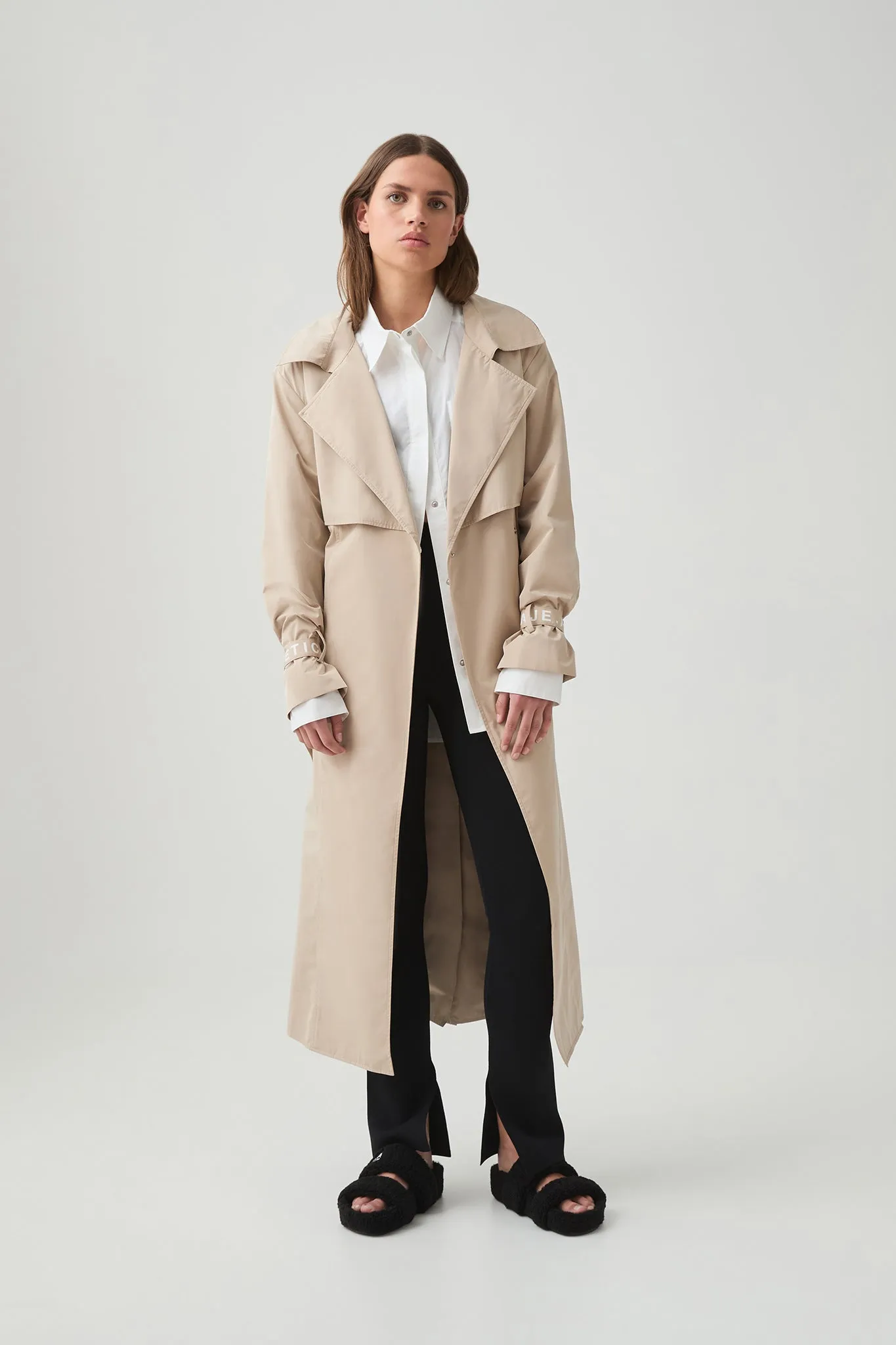 Longline Wrap Trench Coat 705