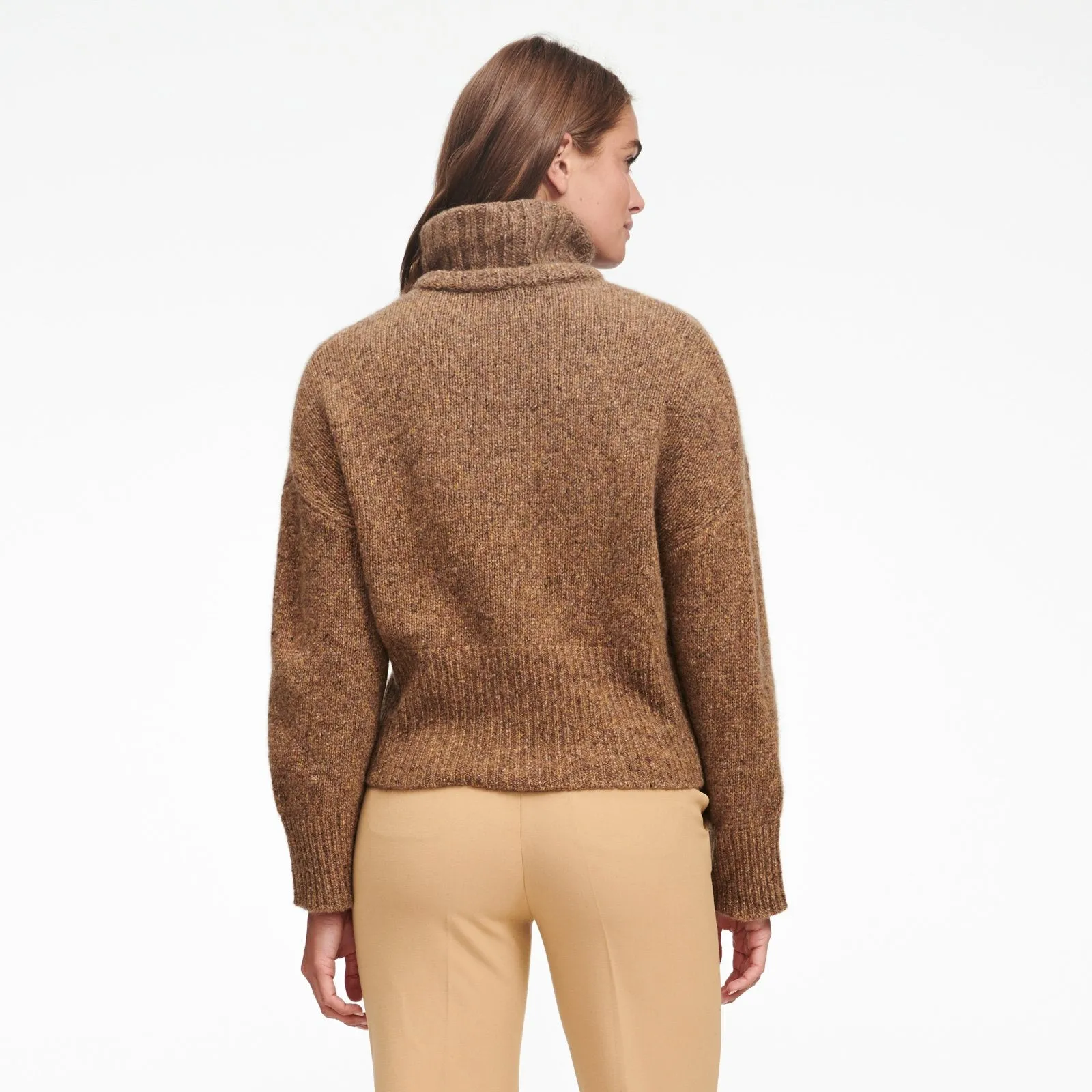 Marled Cashmere Turtleneck Sweater