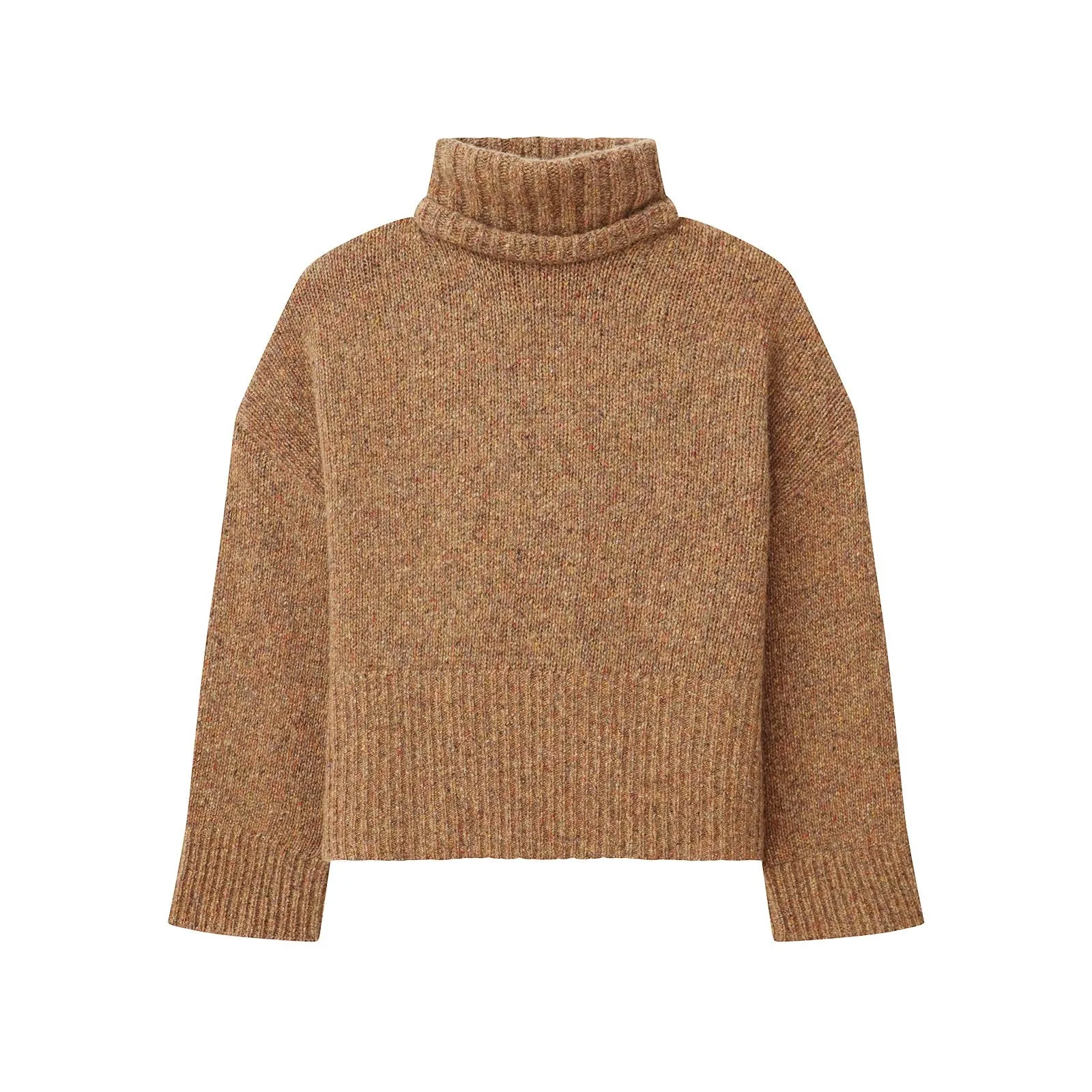 Marled Cashmere Turtleneck Sweater