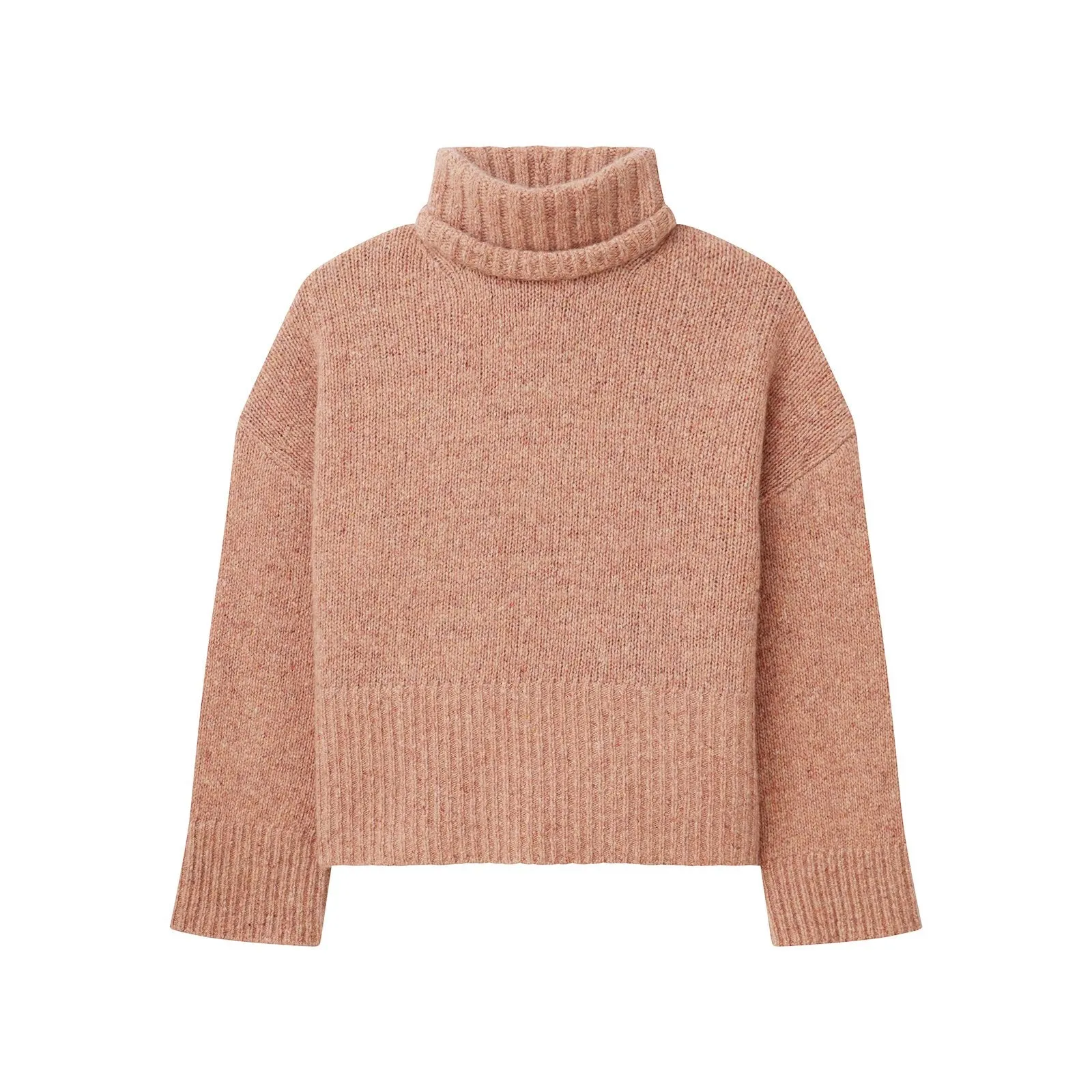 Marled Cashmere Turtleneck Sweater