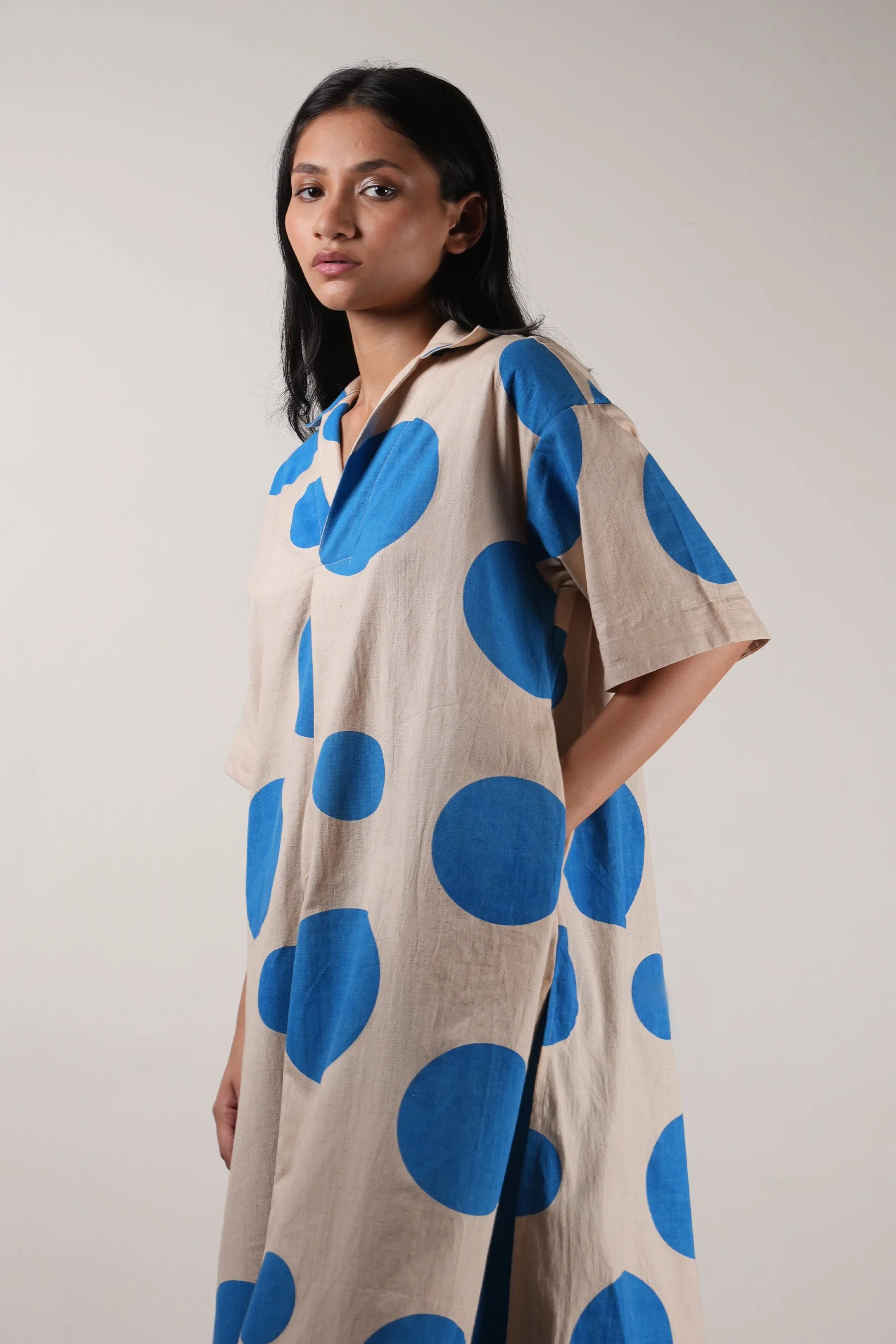 Mati Blue Polka Tunic Set (2 PCS)