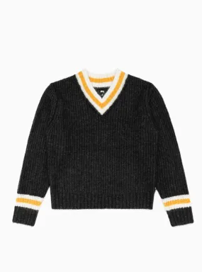 Mohair Tennis Sweater Charcoal