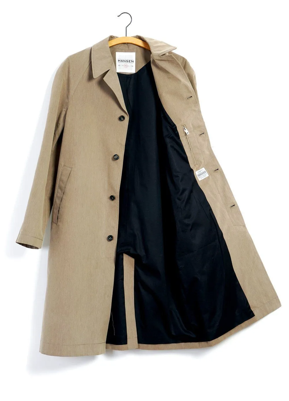 MORTEN | Long Windbreaker Coat | Cardboard