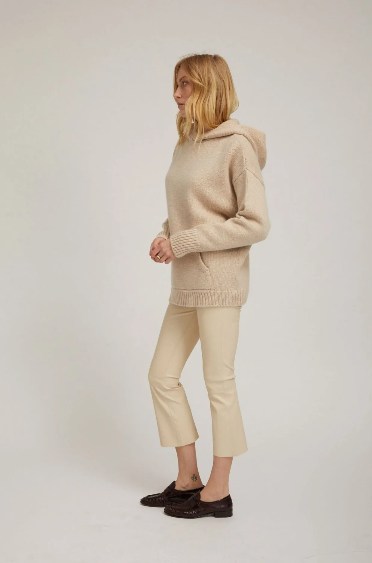 Oat Heavy Cashmere Oversized Hoodie