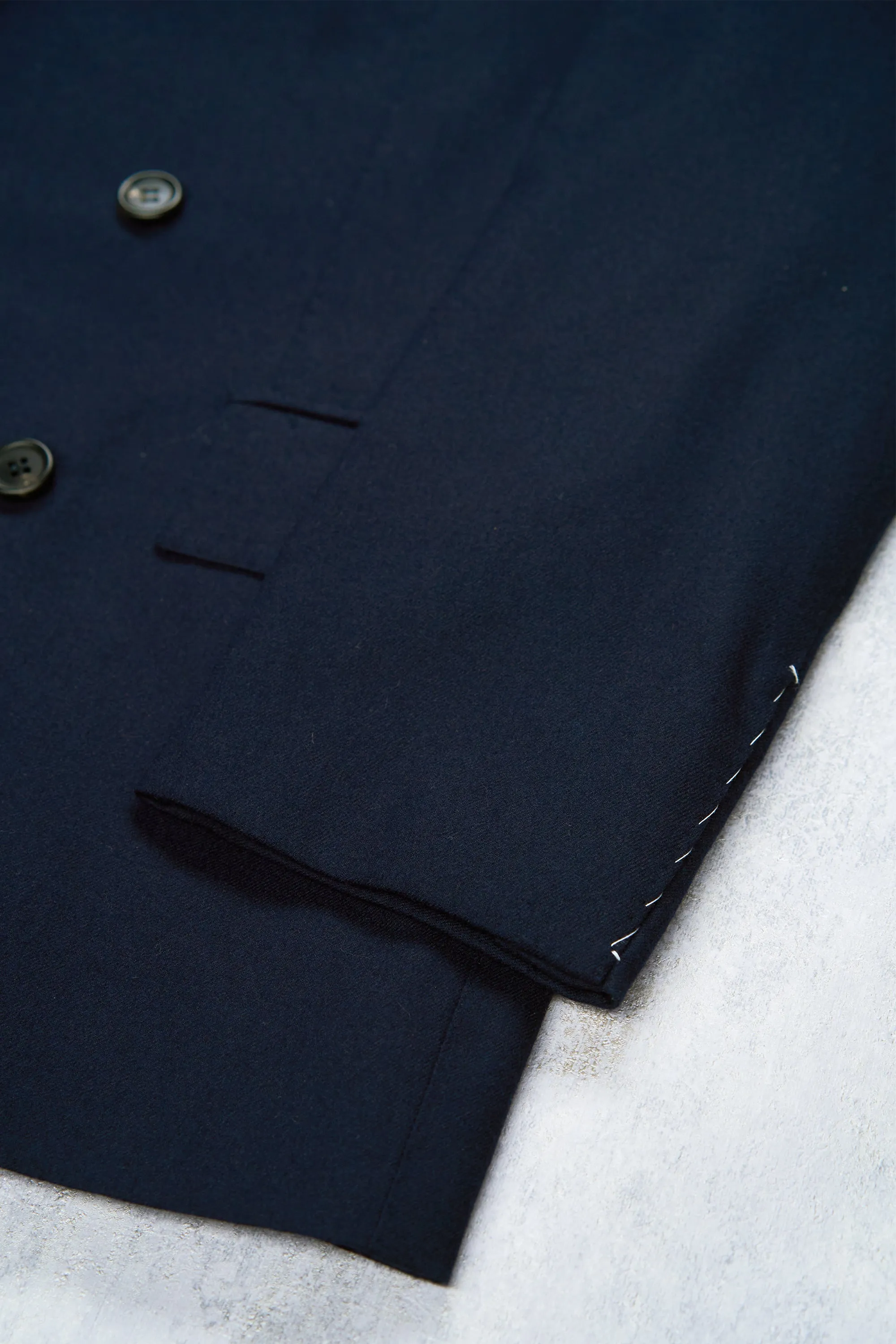 Orazio Luciano Navy Twill Wool DB Sport Coat