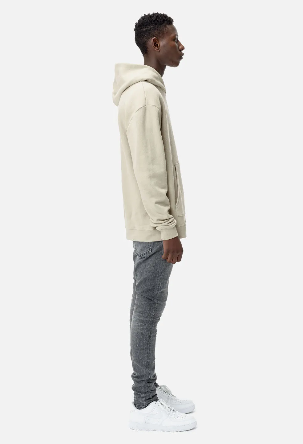 Oversized Cropped Hoodie / Dune