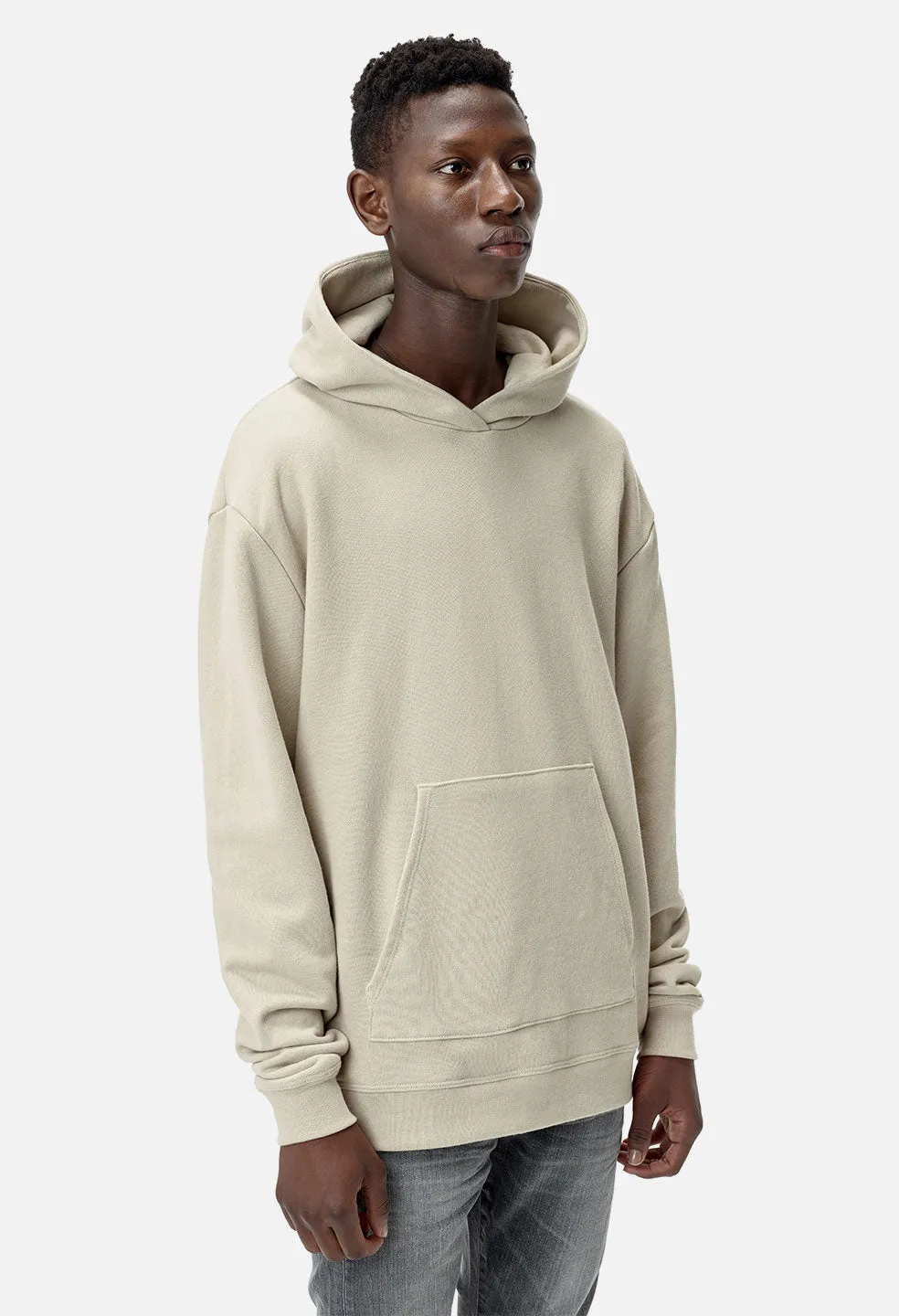 Oversized Cropped Hoodie / Dune