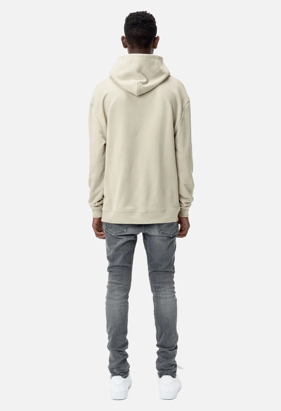 Oversized Cropped Hoodie / Dune