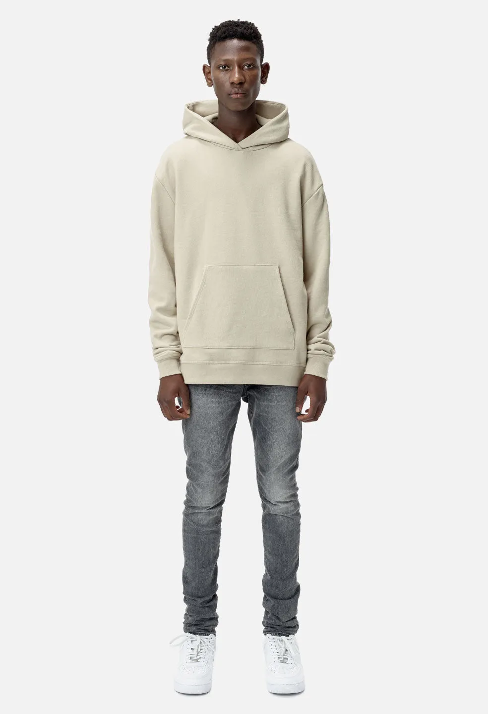 Oversized Cropped Hoodie / Dune