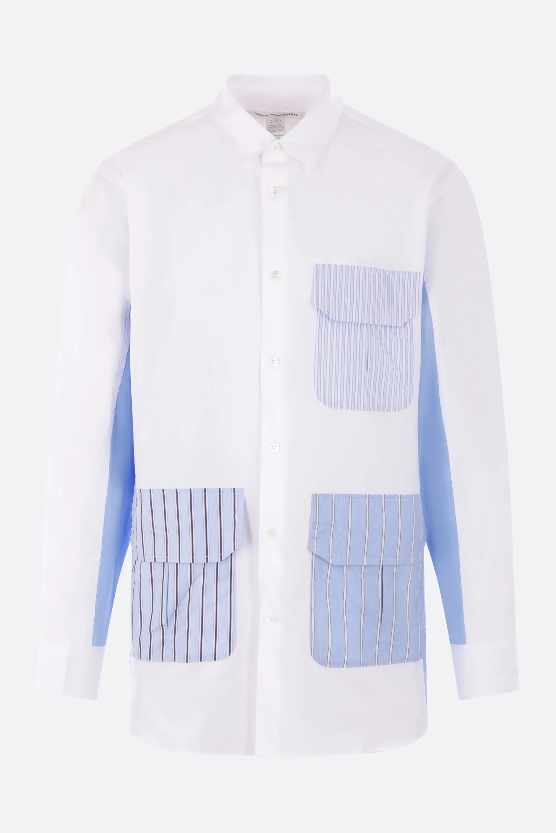 poplin patchwork shirt