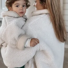 *PRE-ORDER* MAMA Reversible Teddy Coat - Stone