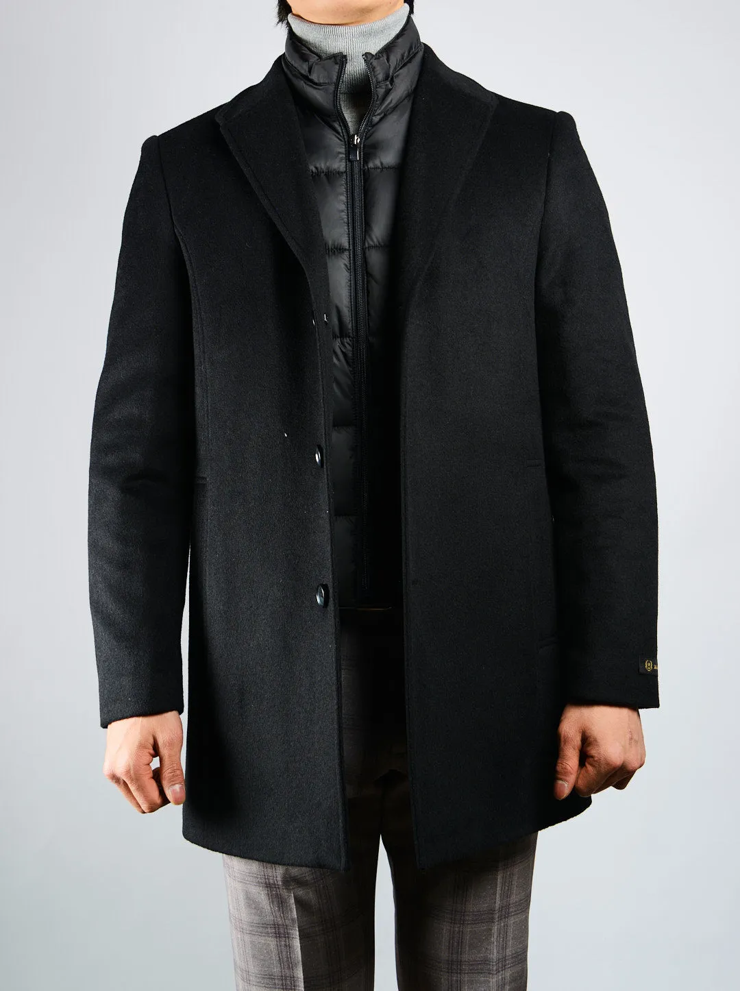 Preston Brushed Coat w/Shoulder Stitch Placket