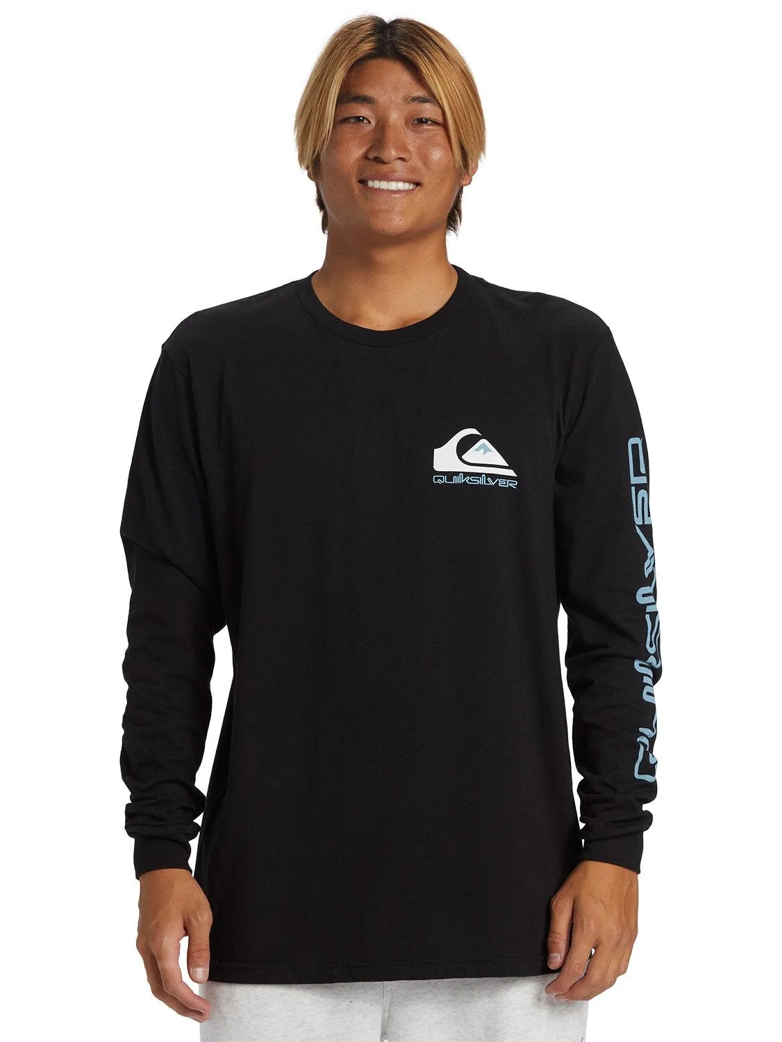 Quiksilver Mens Comp Logo long Sleeve T-Shirt