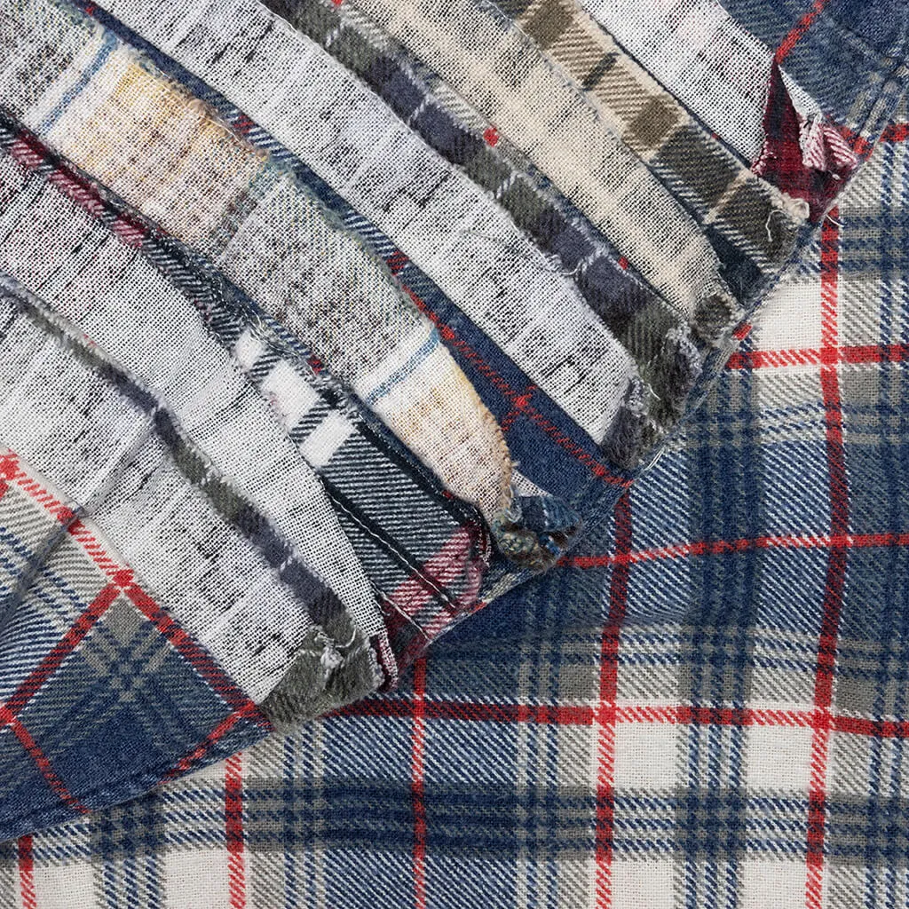 Rebuild by Flannel Shirt Ribbon Shirt - Navy/Red