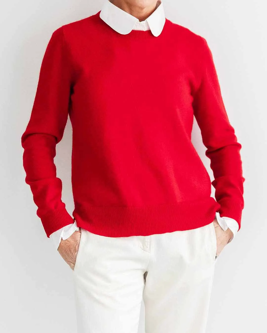 Red Organic Cashmere Sweater