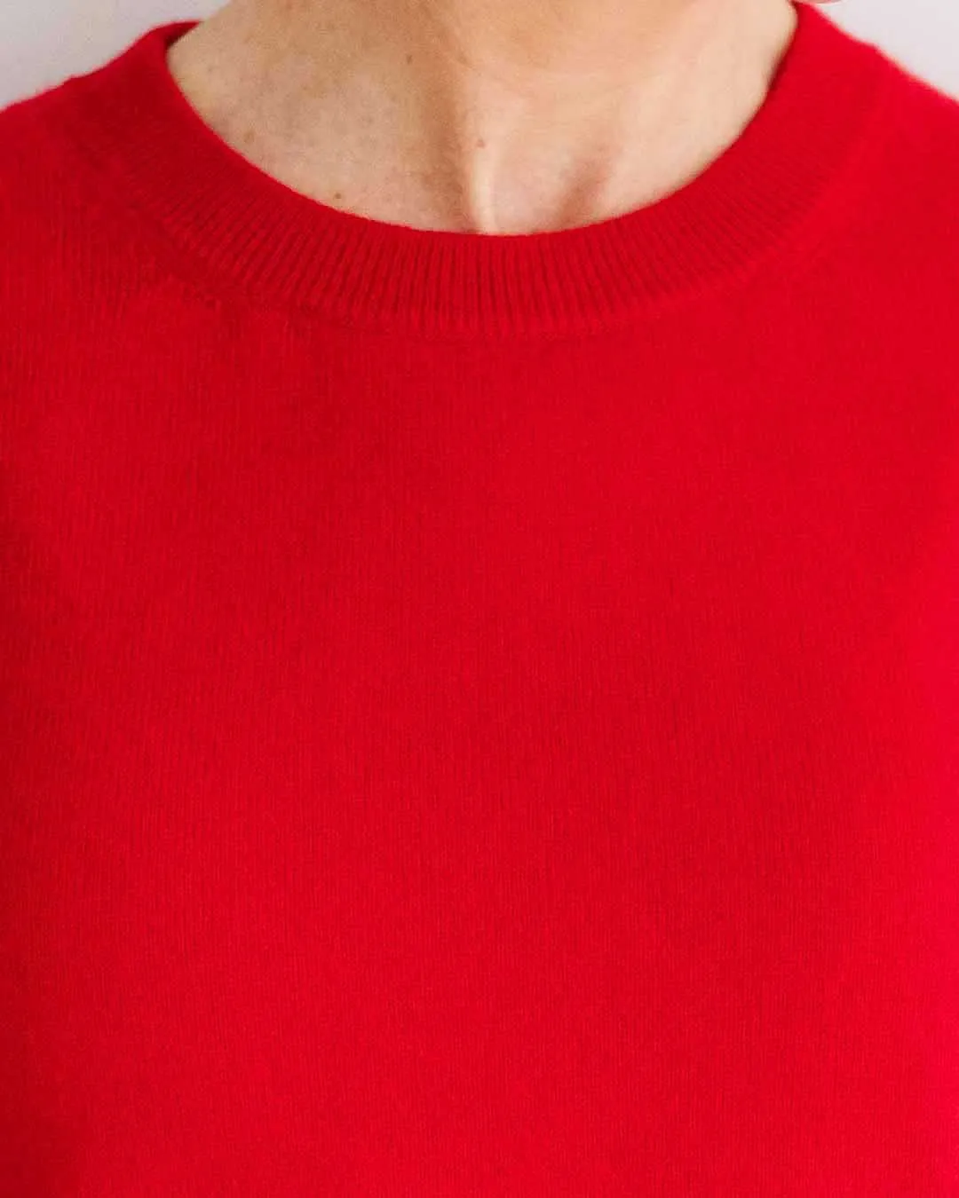 Red Organic Cashmere Sweater