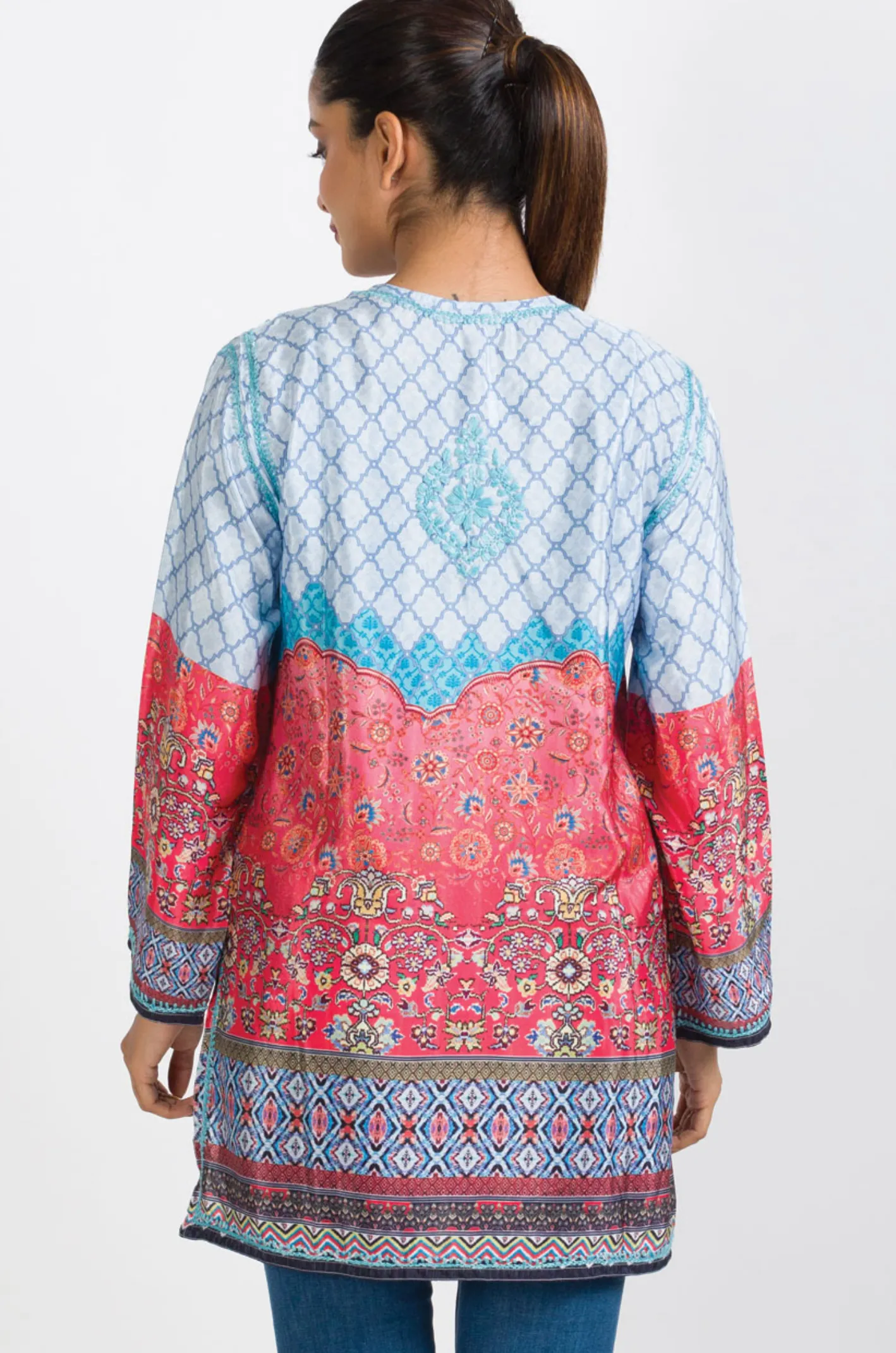 Sevya Deena tunic, hand-embroidered