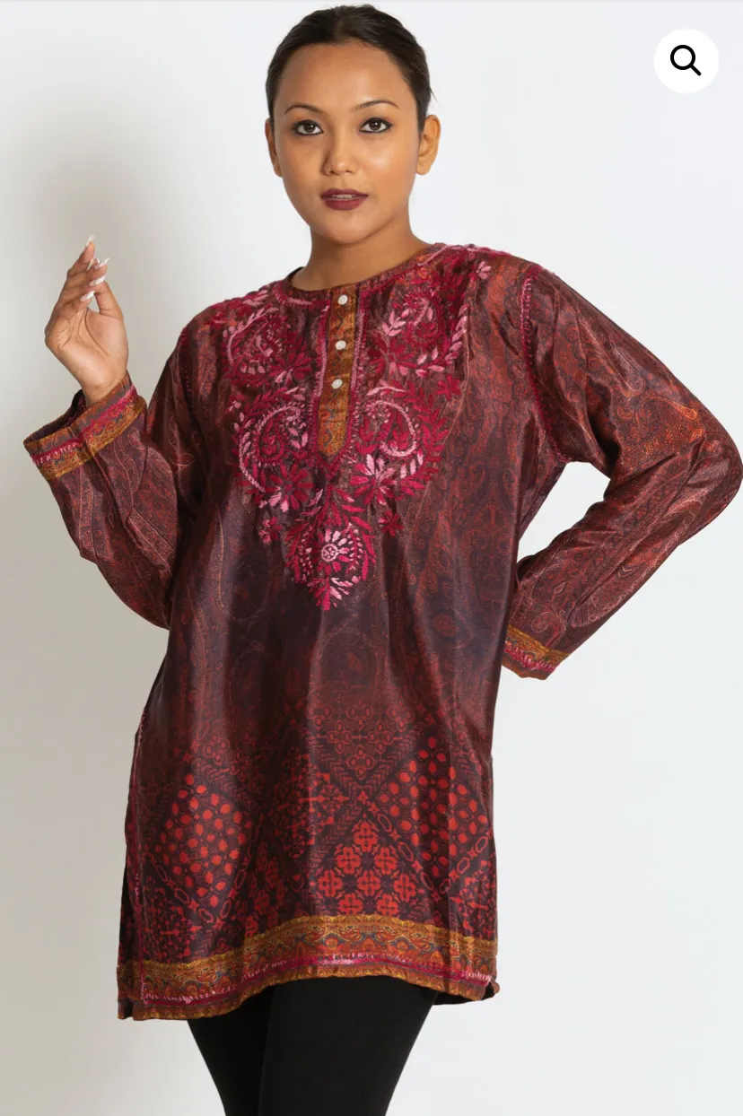 Sevya Deena tunic, hand-embroidered