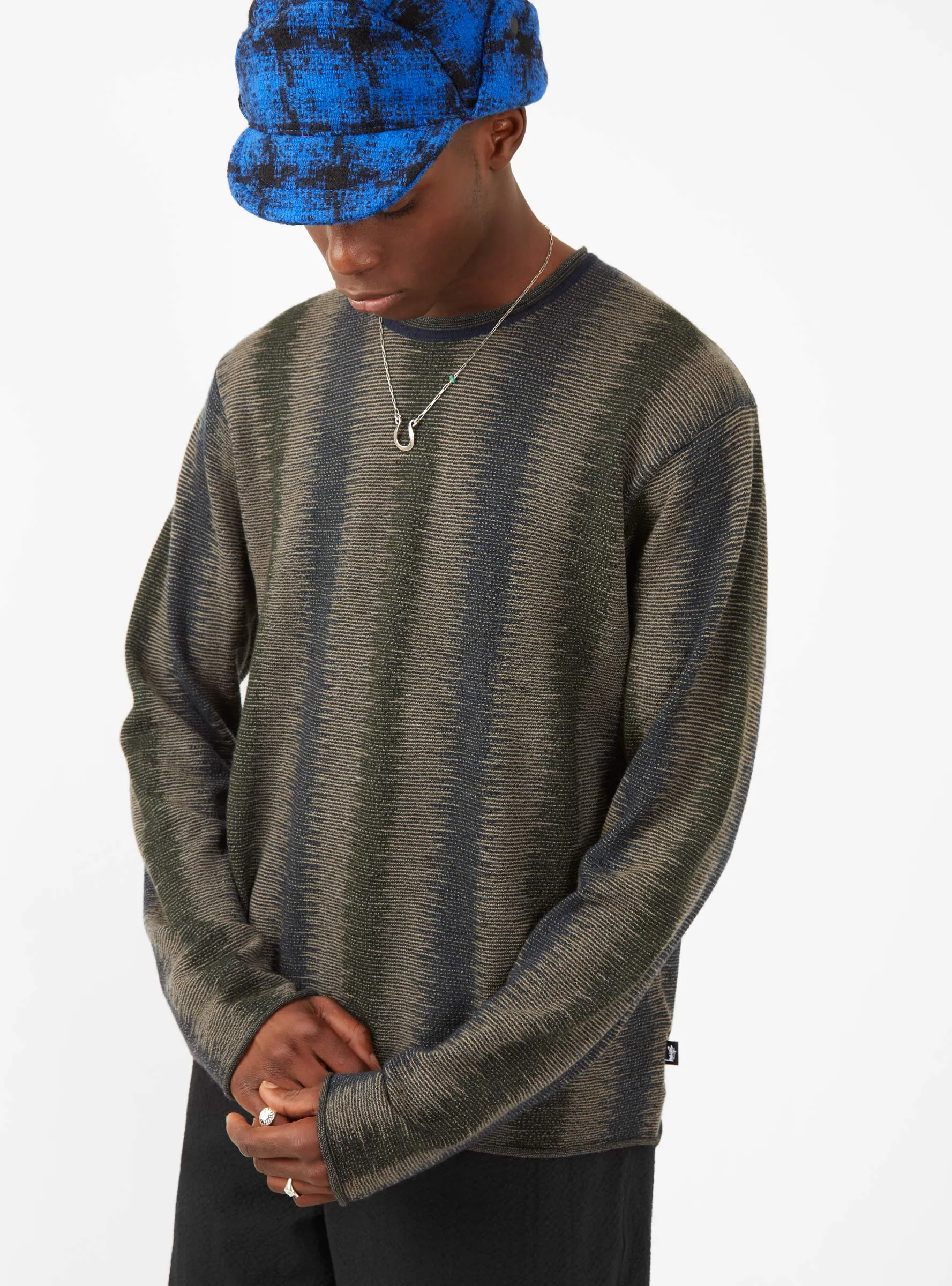 Shadow Stripe Sweater Olive