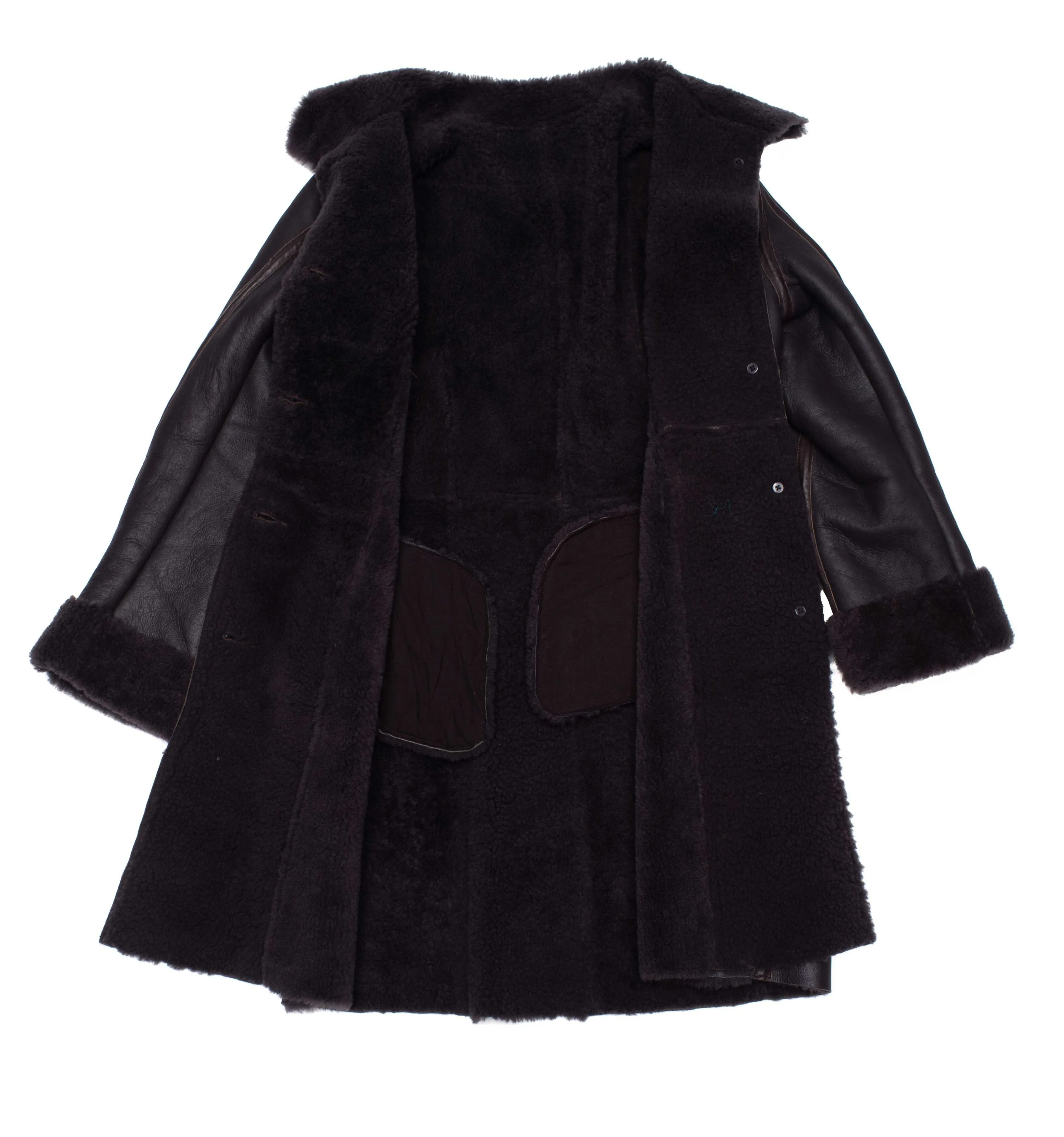 Shaunna’s Buttoned 3/4 Length Shearling Coat