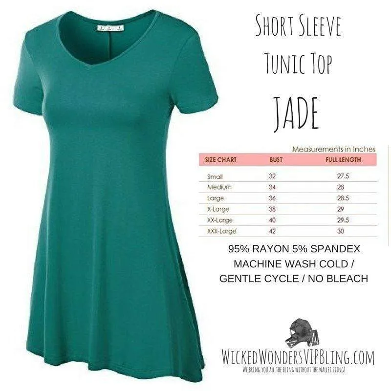 Short Sleeve Tunic Top JADE