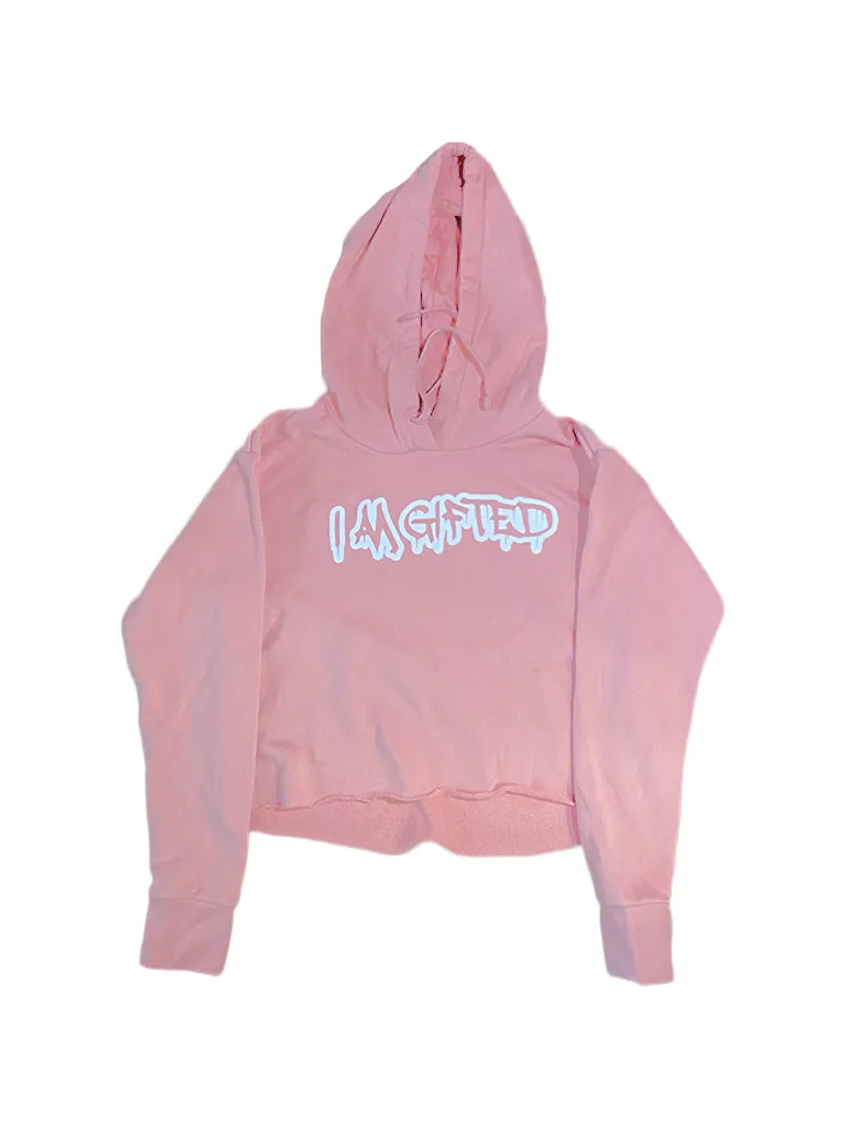 Slime Crop Hoodie in Pink