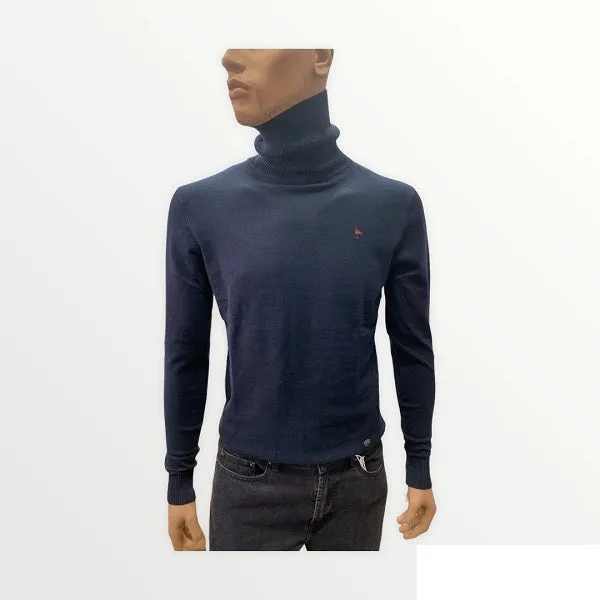 Smithy's Men's Turtleneck Sweater SW21MMA303NAVY navy