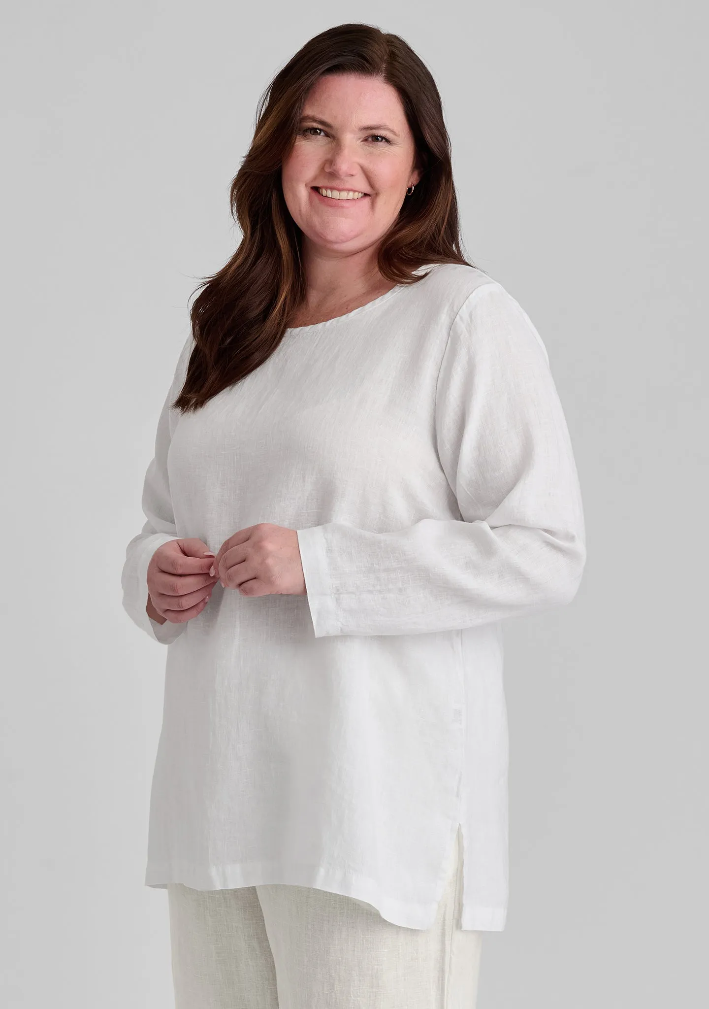 Split Tunic - Linen Pullover