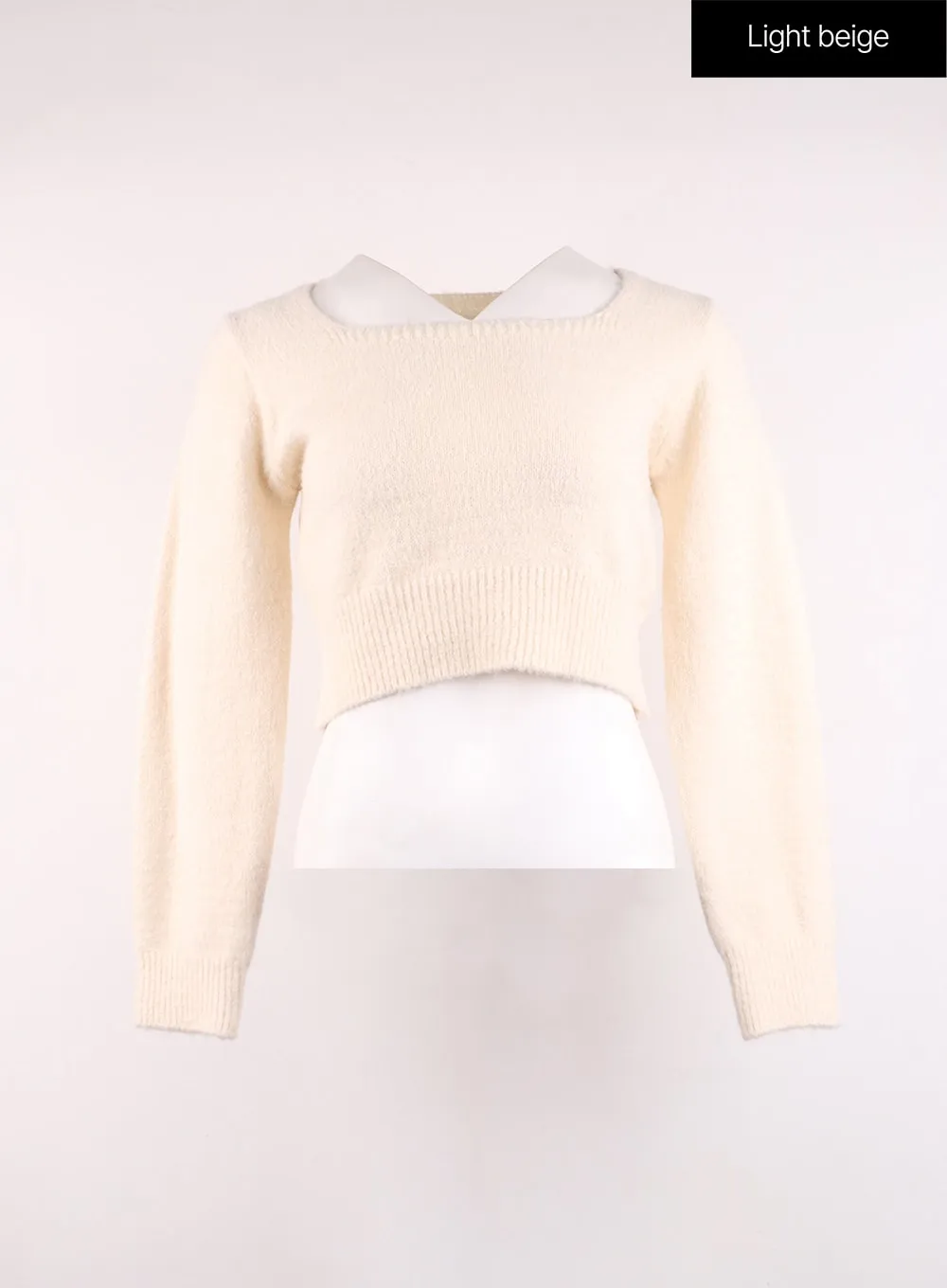 Square Neck Crop Sweater OJ426