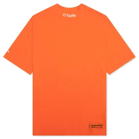 S/S Turtleneck CTNMB - Orange/White