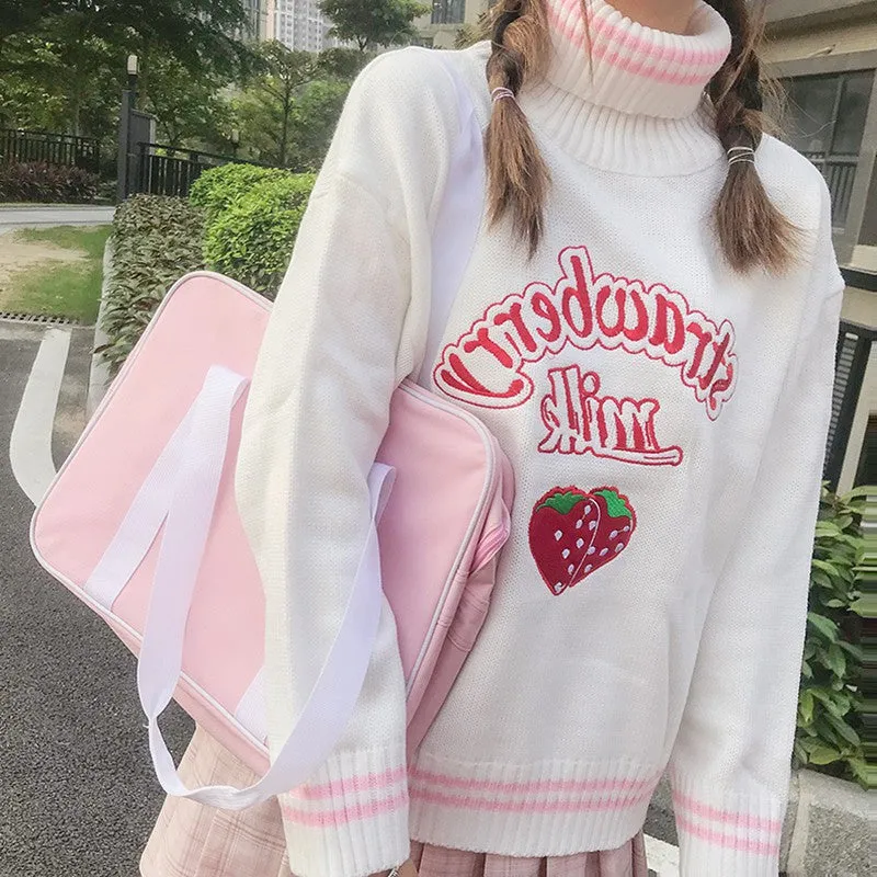 Strawberry Turtleneck Sweater AD11817