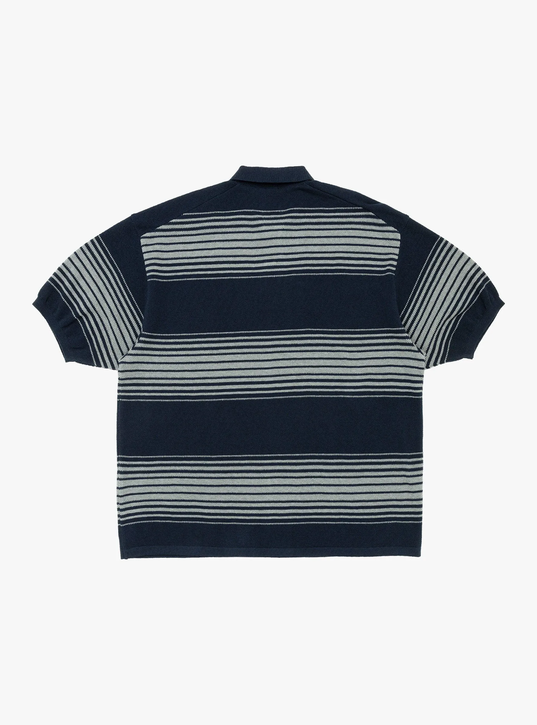 Stripe Polo Sweater Navy