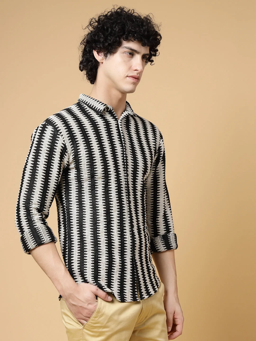 Stripes Crochet Shirt