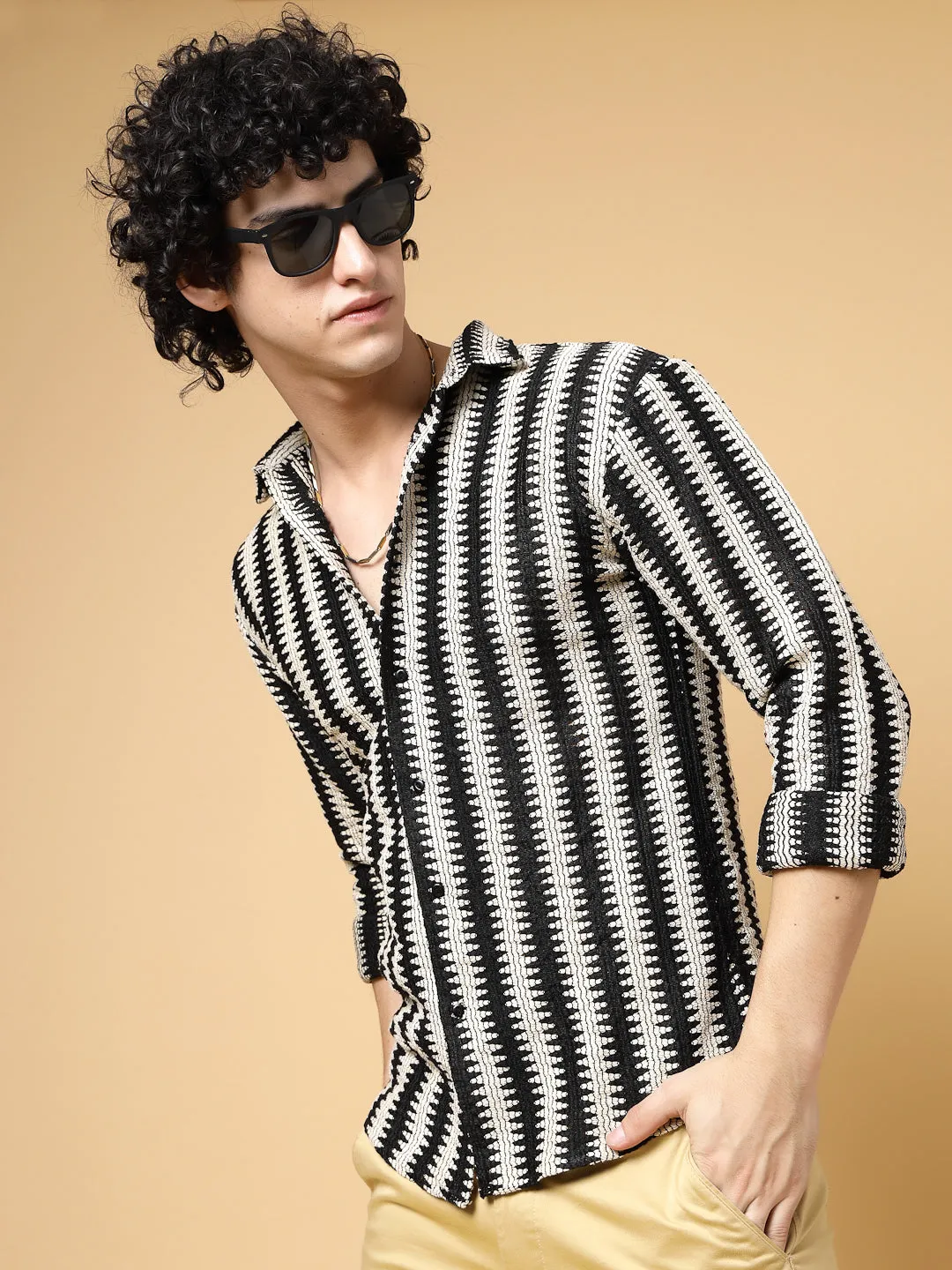 Stripes Crochet Shirt