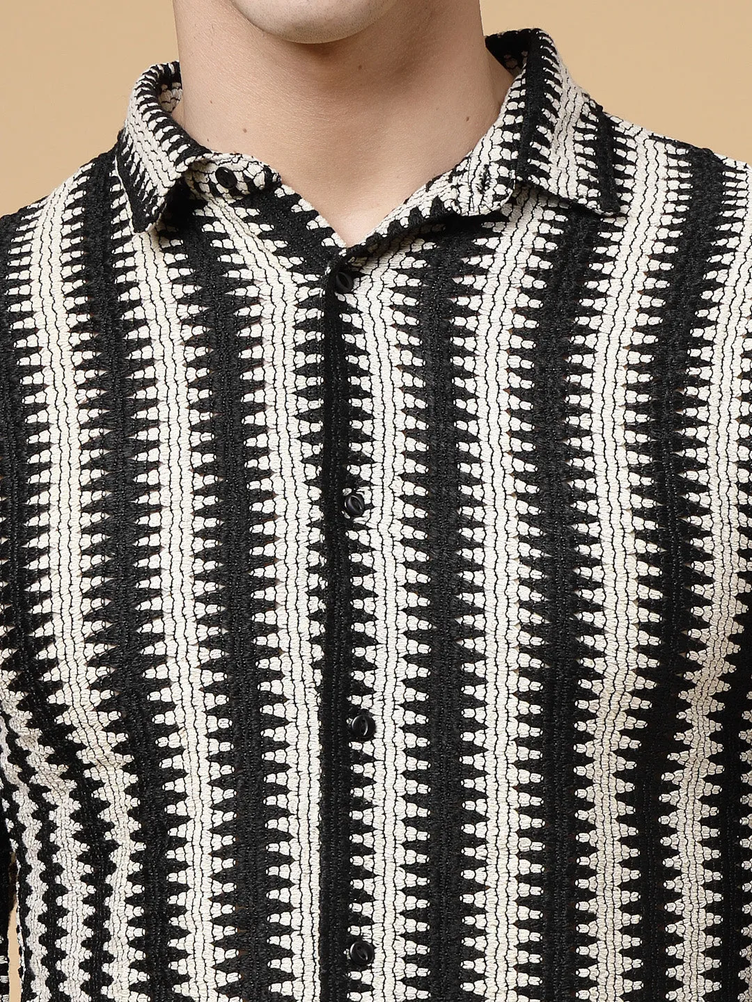 Stripes Crochet Shirt