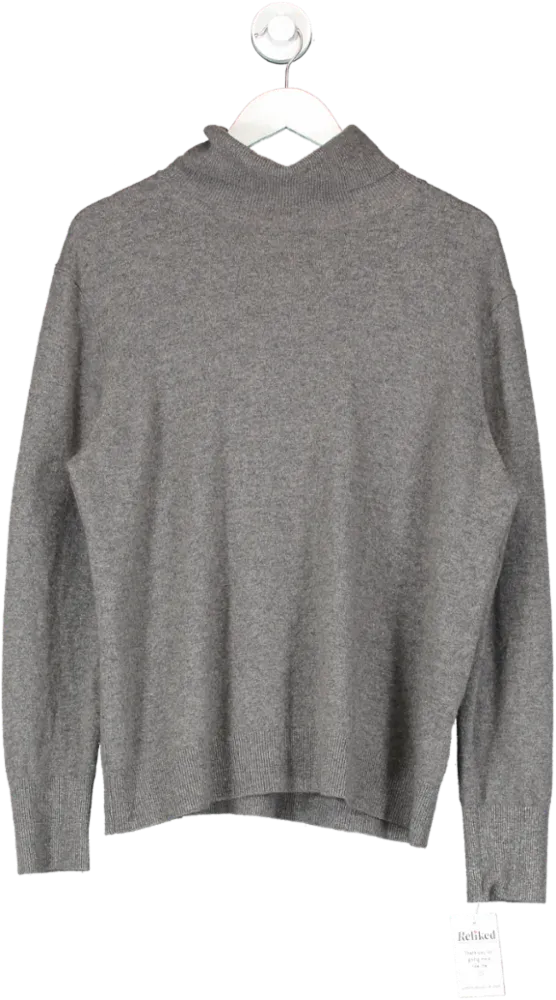 Uniqlo Grey 100% Cashmere Turtleneck Jumper UK XXL