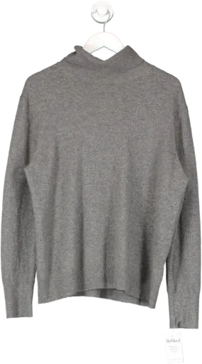 Uniqlo Grey 100% Cashmere Turtleneck Jumper UK XXL