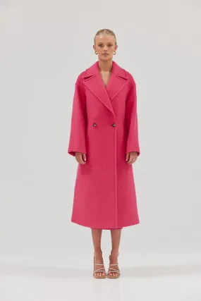 Victoria Wool Coat - Hyper Pink