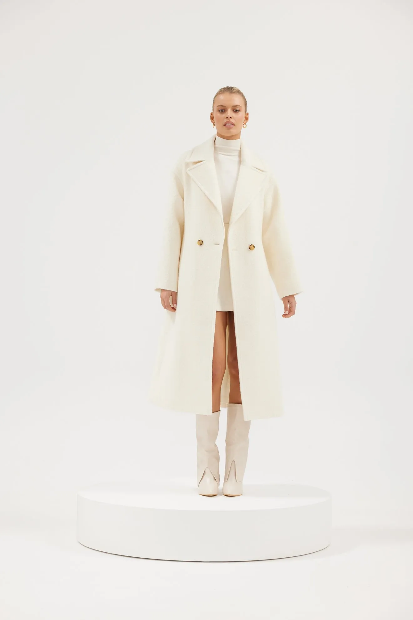 Victoria Wool Coat - Ivory