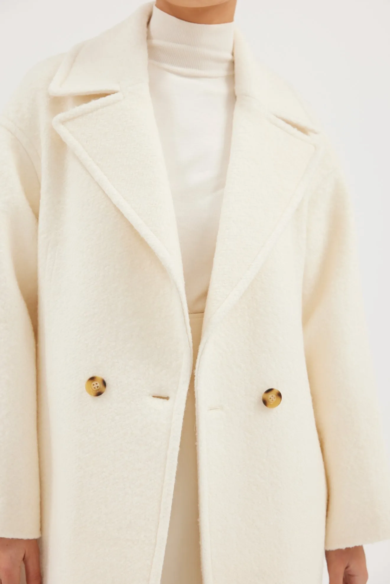 Victoria Wool Coat - Ivory