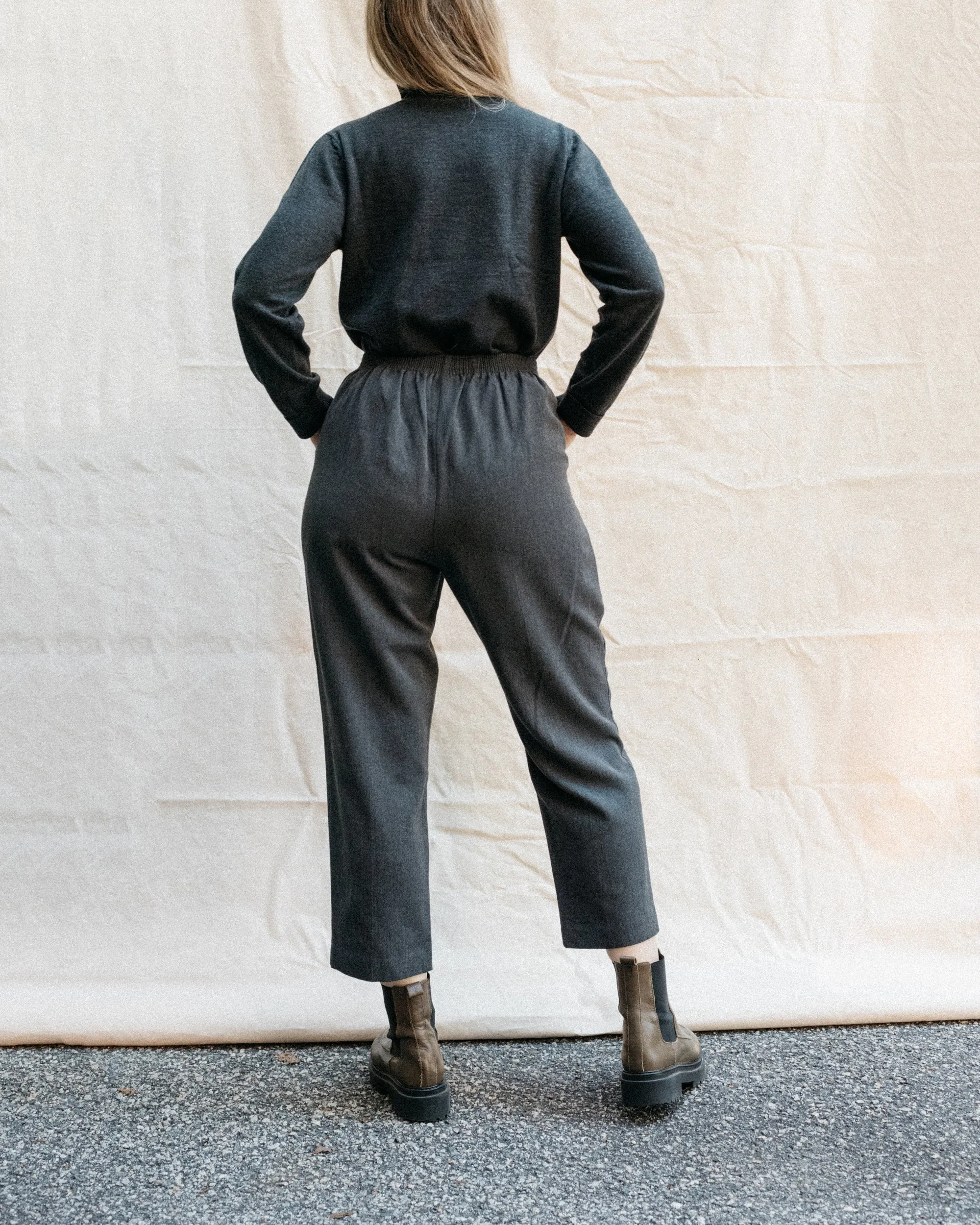 Vintage Grey Wool Turtleneck (S/M)