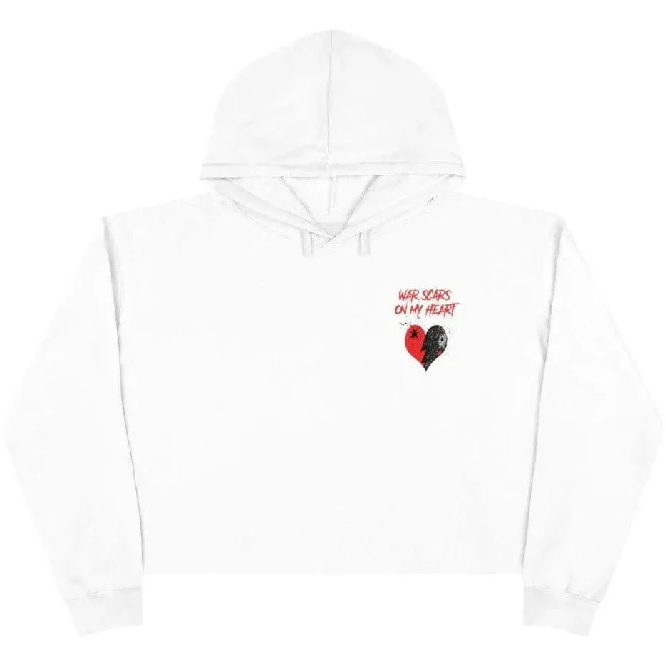 WAR SCARS-  Women Crop Hoodie