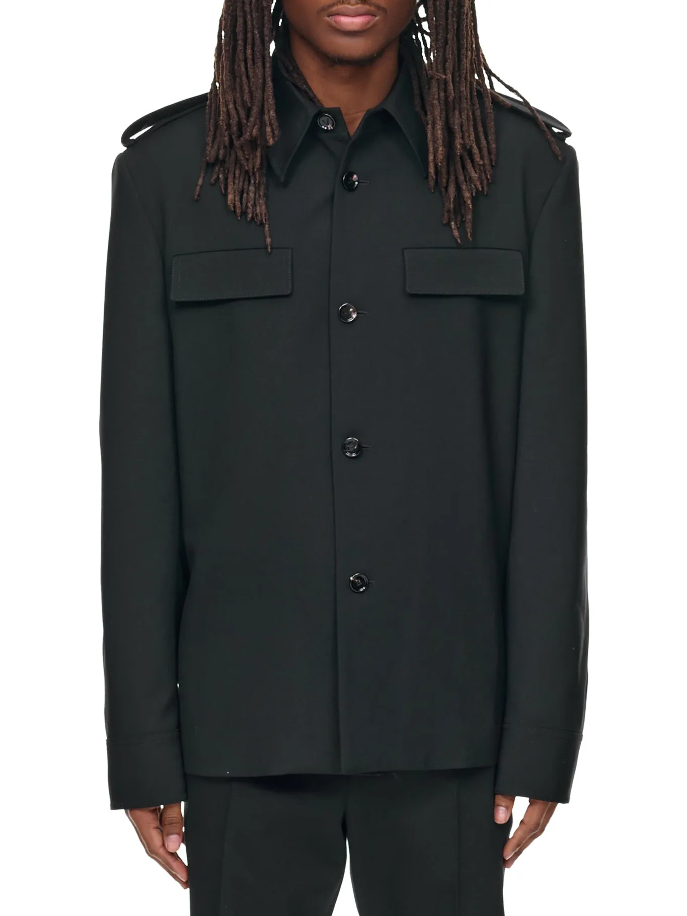 WOOL GABARDINE SHIRT